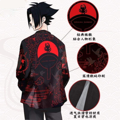 Sasuke Uchiha Clan Kimono - Naruto merchandise clothing NRC 0809