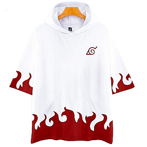 Hokage Short Sleeve Hoodie - Naruto merchandise clothing NRC 0809
