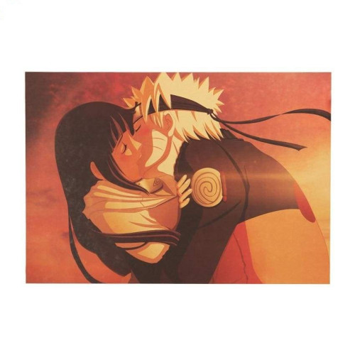 Naruto and Hinata Kiss Poster - Naruto merchandise clothing NRC 0809